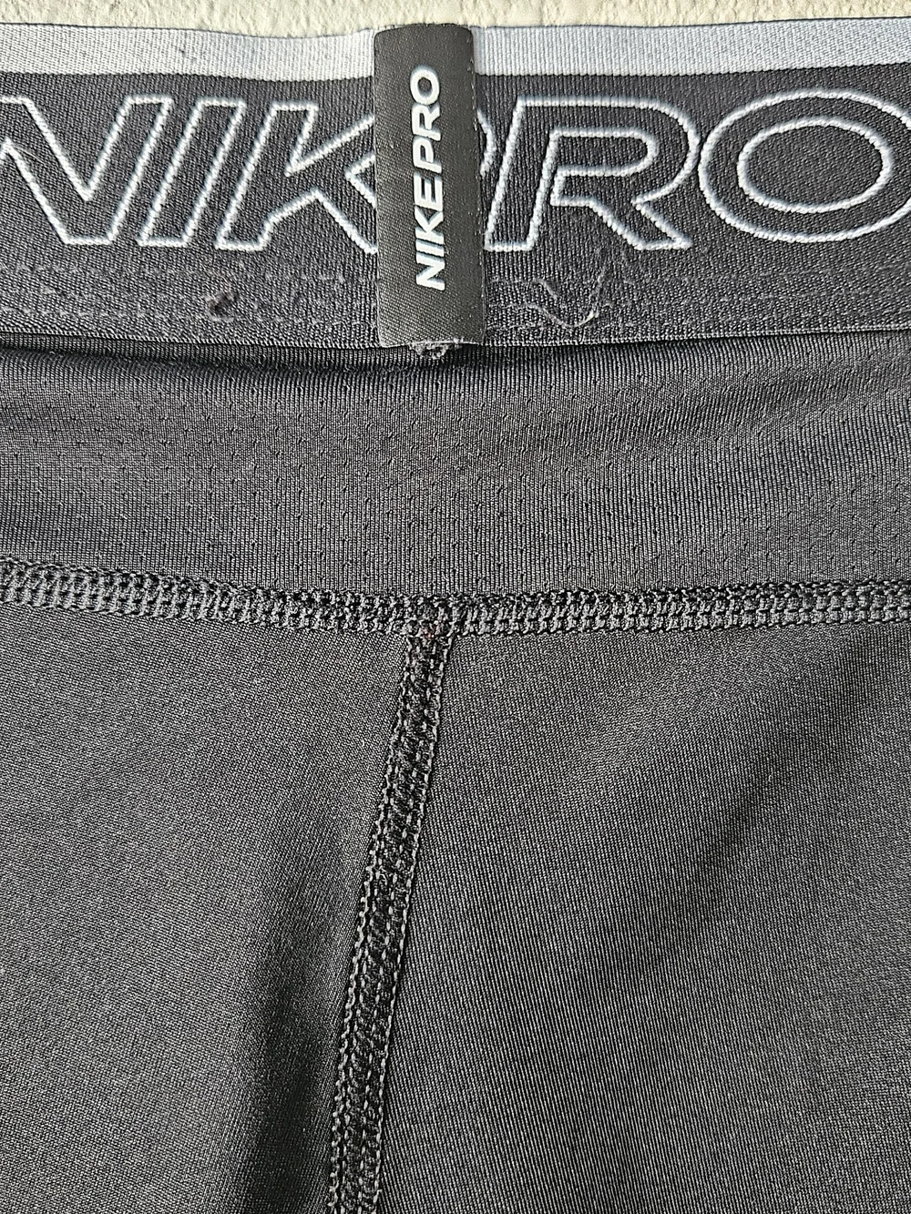 Nike Pro Black Athletic Compression Tights with White Swoosh Size XL
